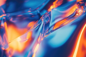 Poster - A close-up shot of a glass filled with clear water