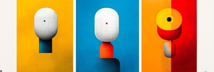 Aufkleber - Visually Stunning Bold Typography Posters Blending Bright Colors and Dynamic Abstract Line Patterns for Captivating Graphic Designs and Branding