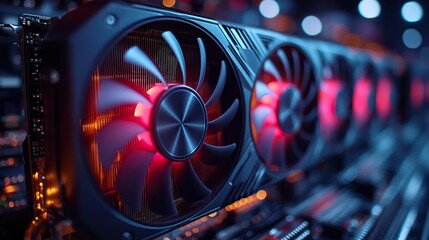 High-End Graphics Card Close-Up: A Glimpse into Powerful Performance