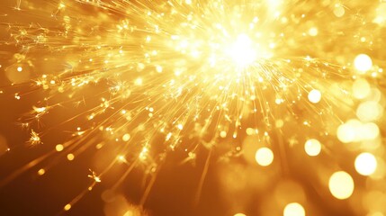 Wall Mural - close-up shot of a firework exploding on a dark background