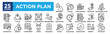 © Trend Icons - Action Plan icon collection set. Containing design strategy, plan, business, success, management
