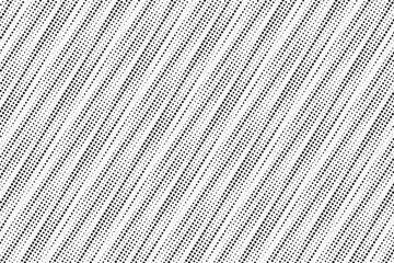 Fototapete - Diagonal, oblique, slanting dots lines, stripes geometric vector pattern. Abstract halftone texture and background. Vector illustration.
