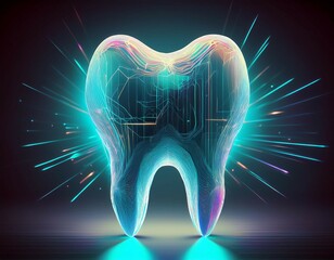 Poster - abstract digital representation of a tooth