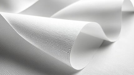 Fototapete - The soft, textured fabric is elegantly draped and showcases its fine details, offering a versatile option for fashion, upholstery, and creative projects.