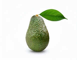 Wall Mural - Fresh avocado with leaf