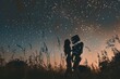 © Koon - silhouette image of a robot and a human dancing together