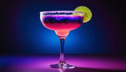 Wall Mural - Purple Margarita with Lime Garnish