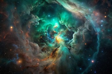 Wall Mural - sky space nebula clouds among star pigs