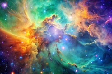 Wall Mural - sky space nebula clouds among star pigs