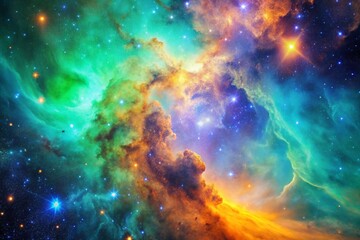 Wall Mural - sky space nebula clouds among star pigs