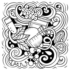 Wall Mural - science cartoon vector doodle design
