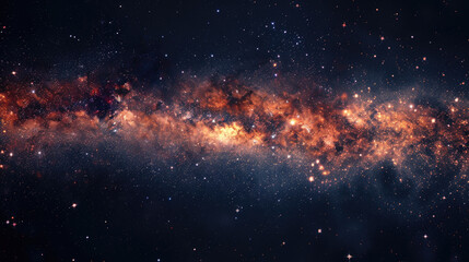 Wall Mural - Stunning View of the Milky Way Galaxy with Vibrant Stars and Cosmic Dust in Deep Space