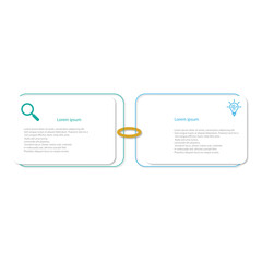 2 points stage template for comparison opposite infographic concept for slide