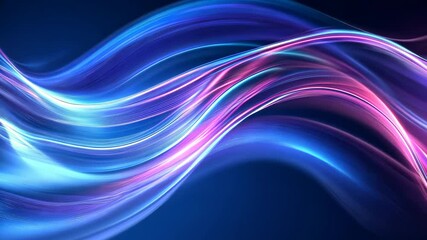 Wall Mural - flowing blue and purple energy waves creating a mesmerizing effect