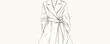 © jambulart - Line drawing of a belted coat.