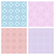 © ILONA - Set of abstract seamless patterns with letters A B C D in soft colors for backgrounds, wallpaper, social media, textile, cover.