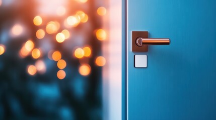 A digital door lock with a keycard reader, symbolizing access control and restricted entry to secure areas.