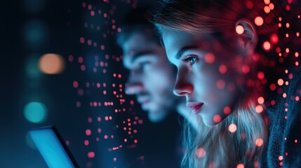 Wall Mural - a team of ethical hackers conducting a penetration test on a network, simulating a real world cyber 