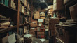 © umid - A shadowy, dusty room filled with haphazard stacks of boxes. Papers spill out, their labels barely legible. Cobwebs dangle from the ceiling, and it's hard to move through the jumbled clutter.