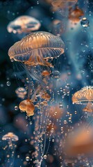 Canvas Print - Mesmerizing Jellyfish: A Symphony of Color and Movement