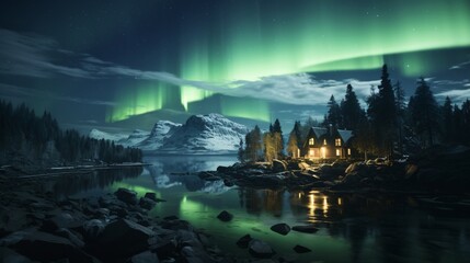 a breathtaking view of the northern lights illuminating the night sky