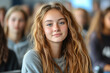 © Zarecznaya - A portrait of a teenage girl in a class in school or university