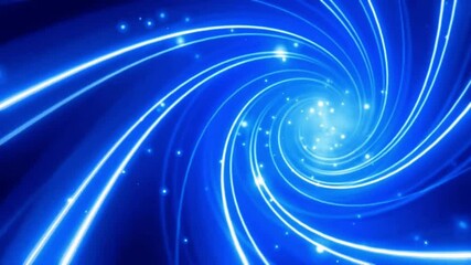 Wall Mural - Abstract swirling blue background with glowing lines and a bright center.