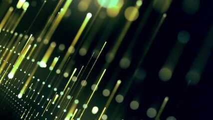 Wall Mural - Abstract background with golden lines and bokeh.