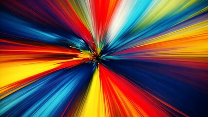 Poster - An explosion of vibrant colors with swirling patterns in abstract art displaying bold hues and dynamic movement