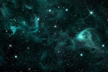 a captivating display of a galaxy filled with bright stars and ethereal nebulas, illuminating the da