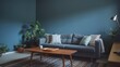 © Hasan Art - A living room with a couch, chairs, and a table with a view of the ocean.