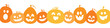 © Karolina Madej - Halloween banner with cute hand drawn pumpkins. Vector illustration