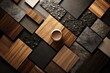 © Jahan Mirovi - A collection of diverse wooden patterns arranged in an artistic display highlighting multiple textures and colors ideal for interior design projects