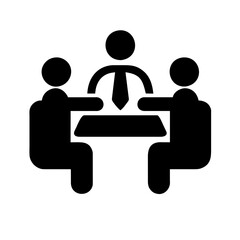 A Meeting Icon Representing Collaboration and Discussion