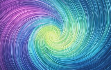 Colorful spiral pattern with vibrant swirls of purple, green, and blue creating an abstract art design for relaxation or meditation