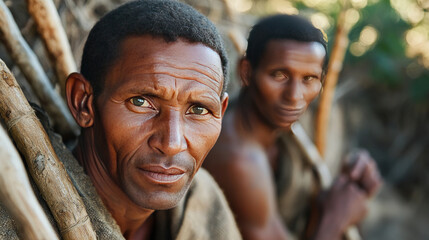 Portrait of indigenous african Bushmen