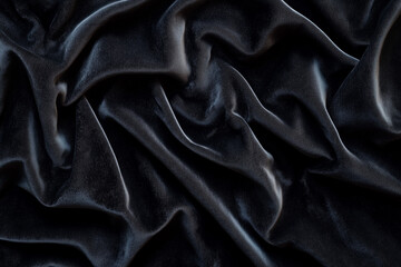 Black luxury velvet satin silk material waves background