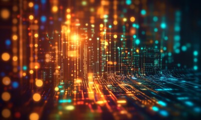 Digital background for tech, AI, data, audio, graphics, and more