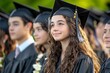 © typepng - Hats worn by university graduates during graduation, stock photo
