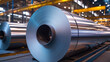 © Frank Gärtner - Large roll of cold rolled steel awaits further processing inside a steel mill