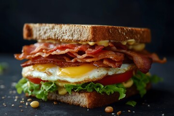 Wall Mural - A breakfast sandwich