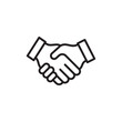 © Krupal - Handshake icon Simple thin outline