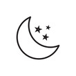 © Krupal - Moon icon Simple thin outline
