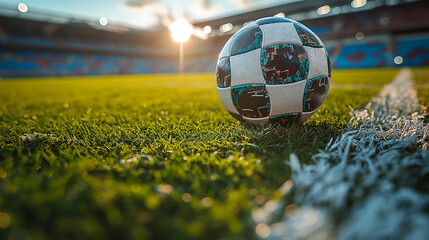 soccer ball on the field