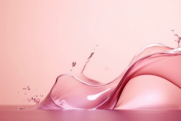 Pink water liquid splash