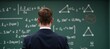 © Pixel Matrix - A businessman ponders amidst a wall of queries on a chalkboard