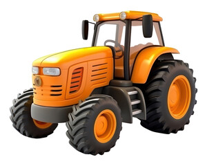 Wall Mural - PNG Tractor vehicle cartoon.