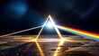 © Gabriel - A prism with a ray of light passing through one side and the light breaking down into the colors of the rainbow.