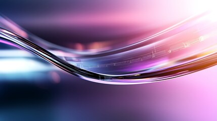 Wall Mural - a vibrant, abstract image showcasing a flowing wave of translucent material with colorful highlights