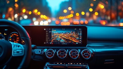 ai-powered in-car advertising system integrated into vehicle dashboard